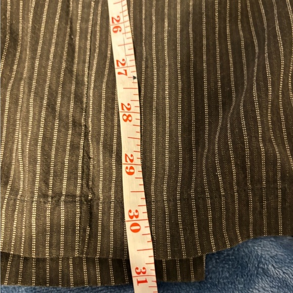 Claiborne Women's Black Pinstripe Button Down Shirt - Picture 5 of 8